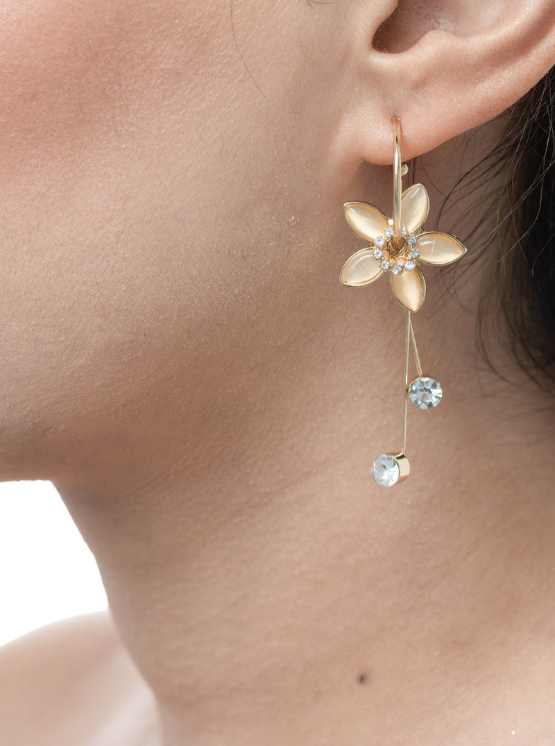 Floral Drop Earrings - 2