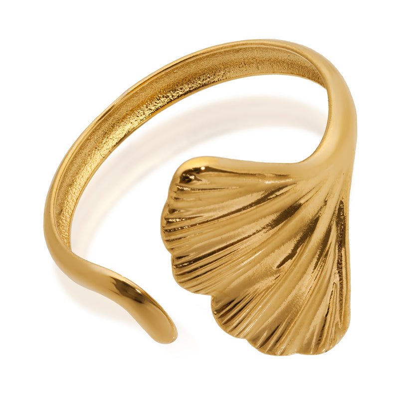 Seashell Shape Open Gold Ring - 1