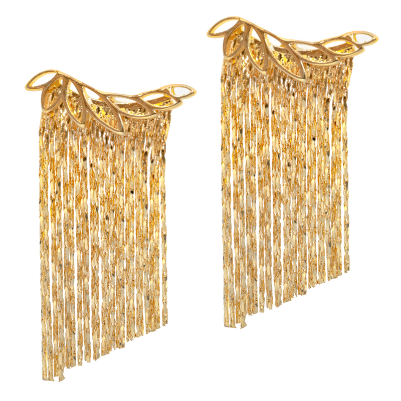 Tassel Golden Drop Earrings 1