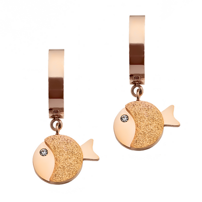 Gold Fish Shape Earring - 1