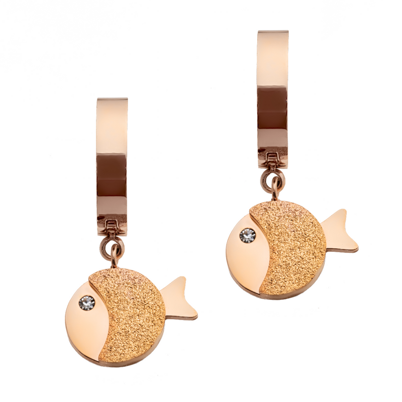 Gold Fish Shape Earring - 1