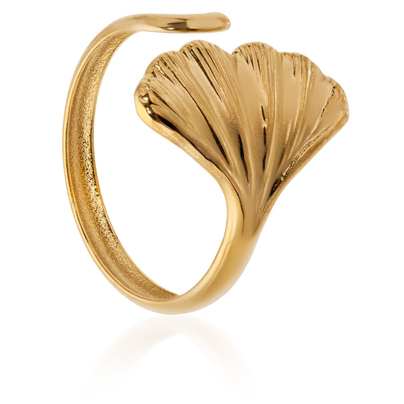 Seashell Shape Open Gold Ring - 2