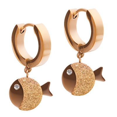 EarringsGold Fish Shape Earring - 2