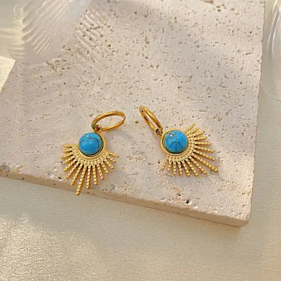 Turquoise Stone Earring - 4