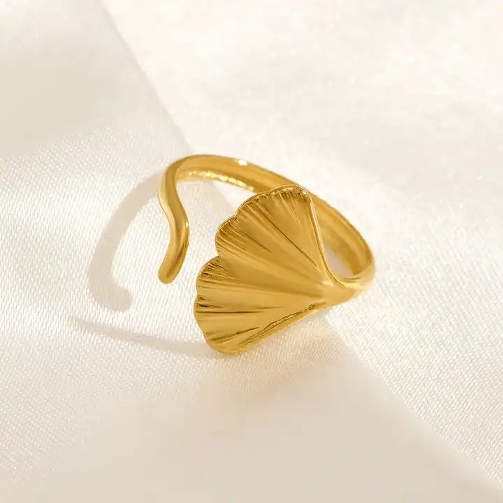 Seashell Shape Open Gold Ring - 4