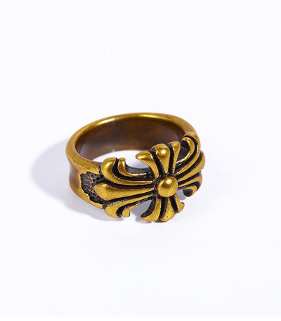 Antique Cross Vintage Pattern Ring - 7