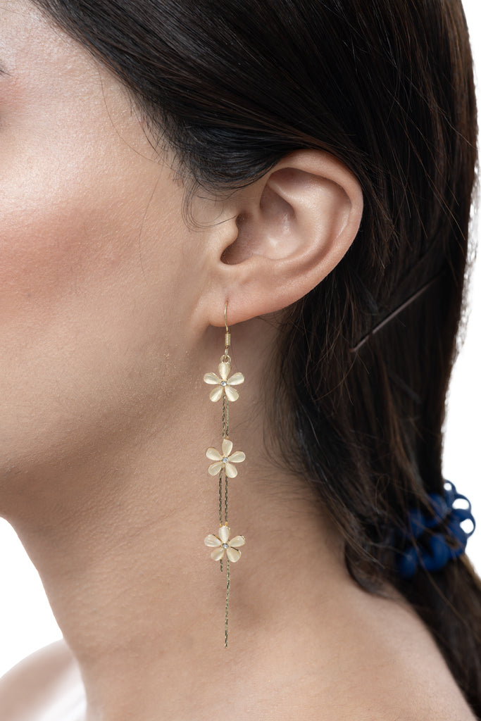 Floral Drop Earrings for Women - 3