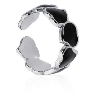  Steel Silver Plated Ring -1