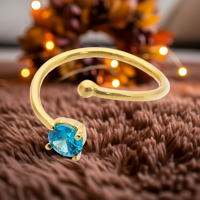 Blue Topaz Bypass Ring