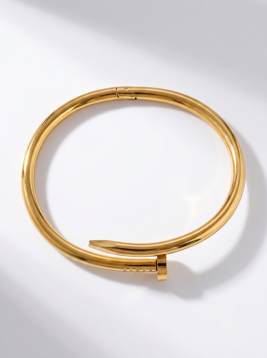 Nailed Bracelet - Gold - Silver