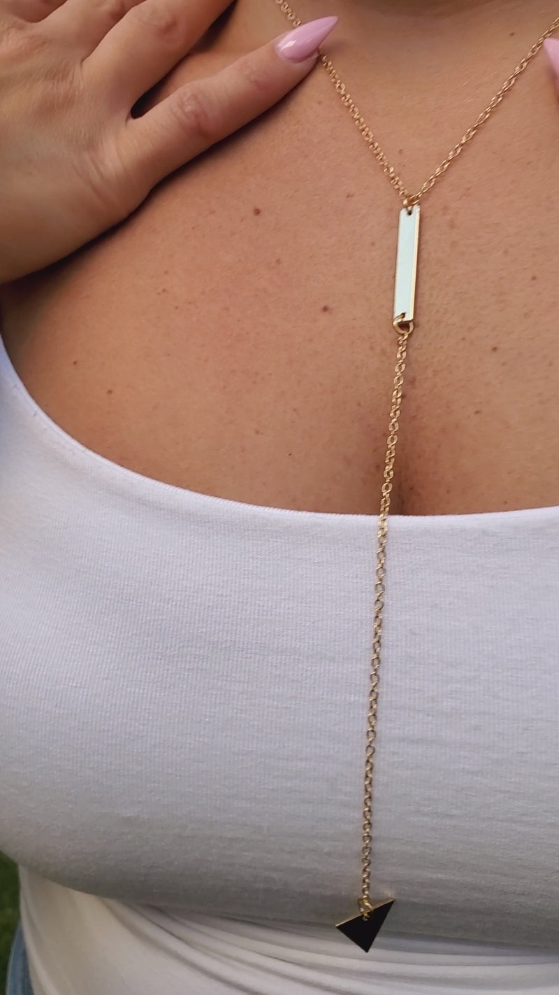 Geometrical Lariat Necklace
