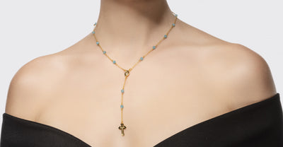 Golden Onyx Rosary Necklace 6