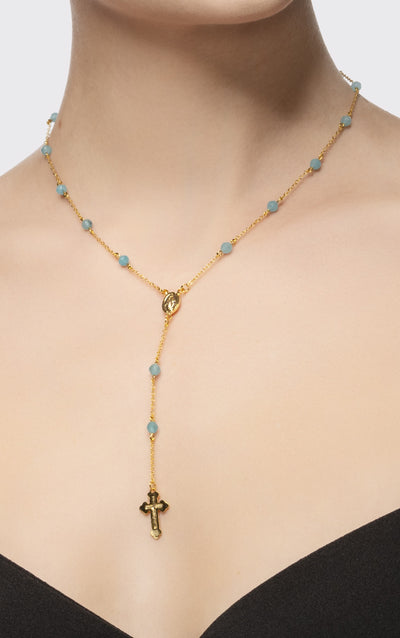 Golden Onyx Rosary Necklace 4